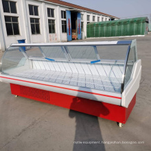 portable large supermarket open top display ice meat dip freezer for shop Cooked food cabinet